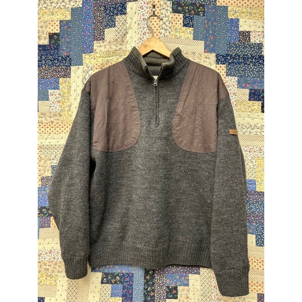 Vintage Beretta Brown 1/4 Zip Shooting Sweater
